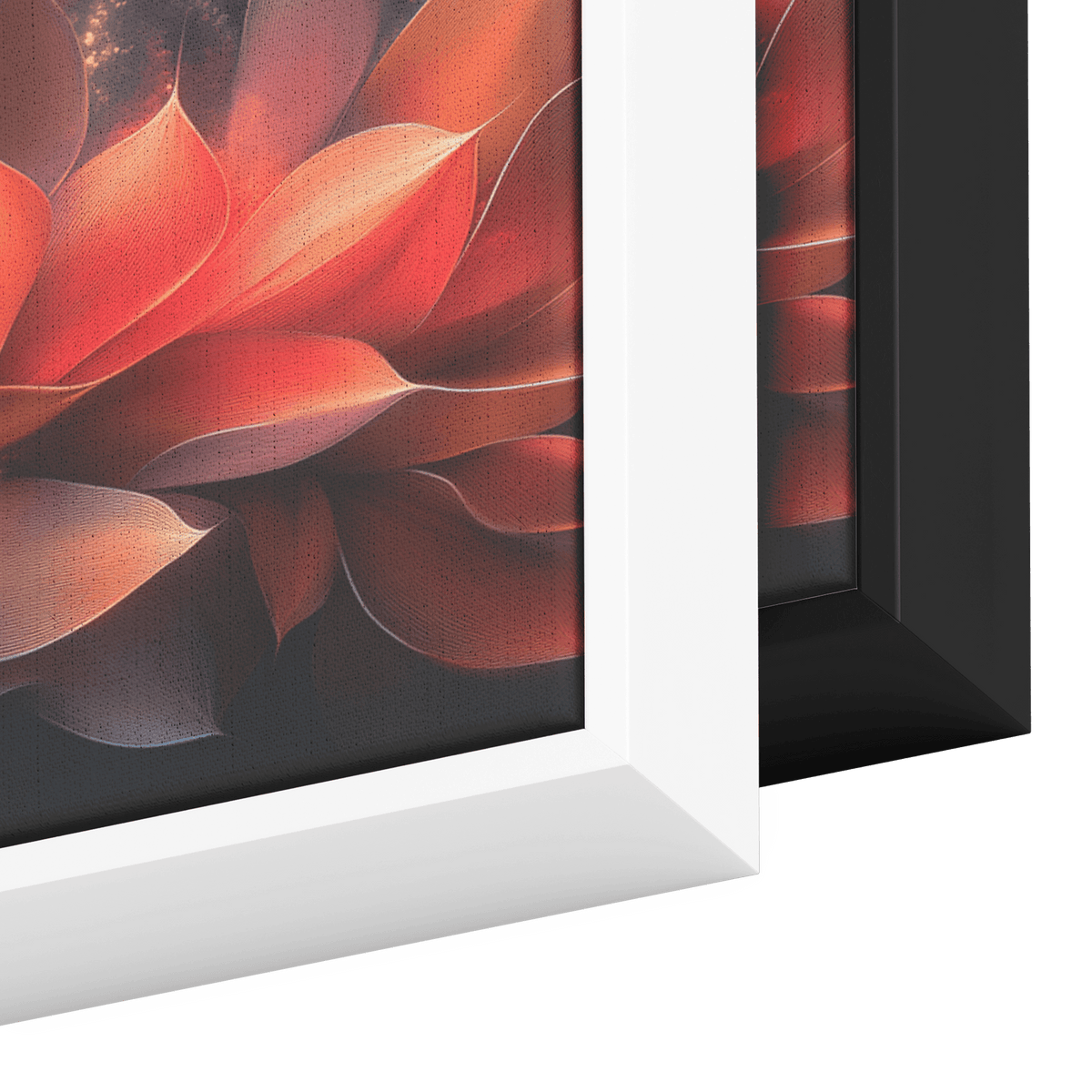 Beautiful Realistic Polygonal Floral Pattern Panoramic Framed Canvas Wall Art - Awakening Righteousness