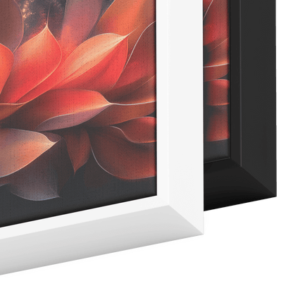 Beautiful Realistic Polygonal Floral Pattern Panoramic Framed Canvas Wall Art - Awakening Righteousness
