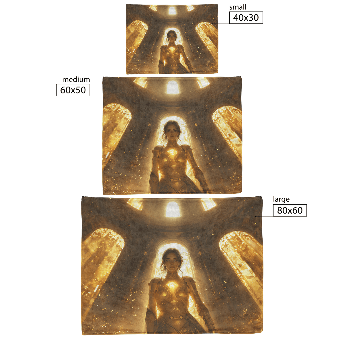 Blood Elf Paladin Fleece Sherpa Blanket Sunlit Temple Golden Armor Light Rays Radiant Accents Peaceful Powerful WoW Design - Awakening Righteousness