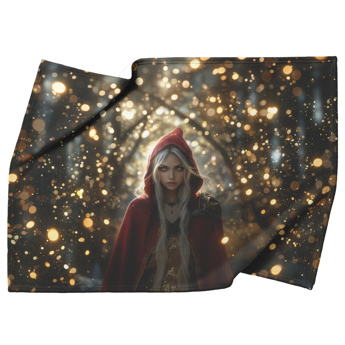 Blood Elf Rogue Fleece Sherpa Blanket Hidden Shadows Golden Highlights Silver Reflections Stealthy Powerful WoW Design - Awakening Righteousness