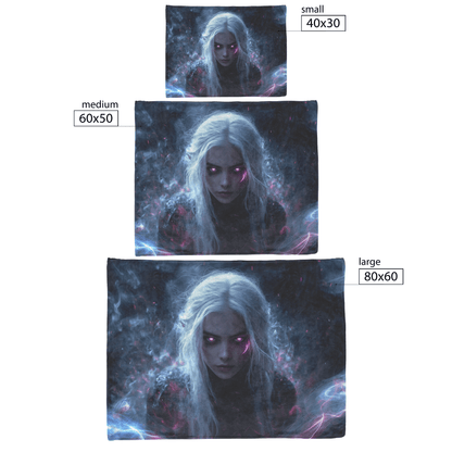 Blood Elf Rogue Fleece Sherpa Blanket Shadow Energy Silver Mist Radiant Textures Bold Stealthy Design - Awakening Righteousness