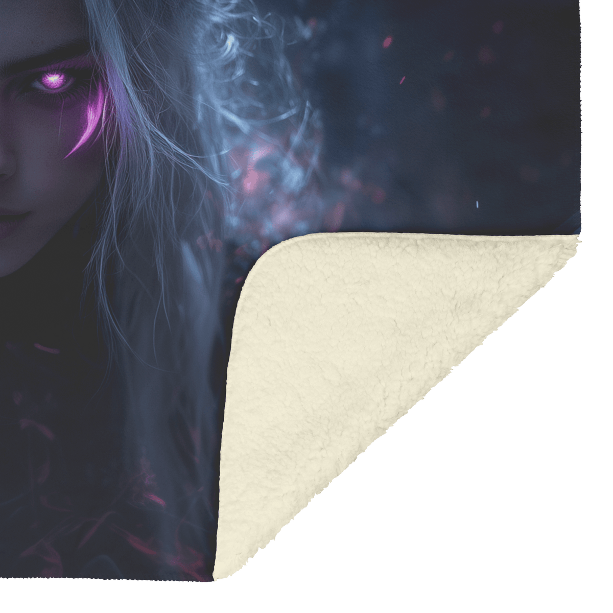 Blood Elf Rogue Fleece Sherpa Blanket Shadow Energy Silver Mist Radiant Textures Bold Stealthy Design - Awakening Righteousness