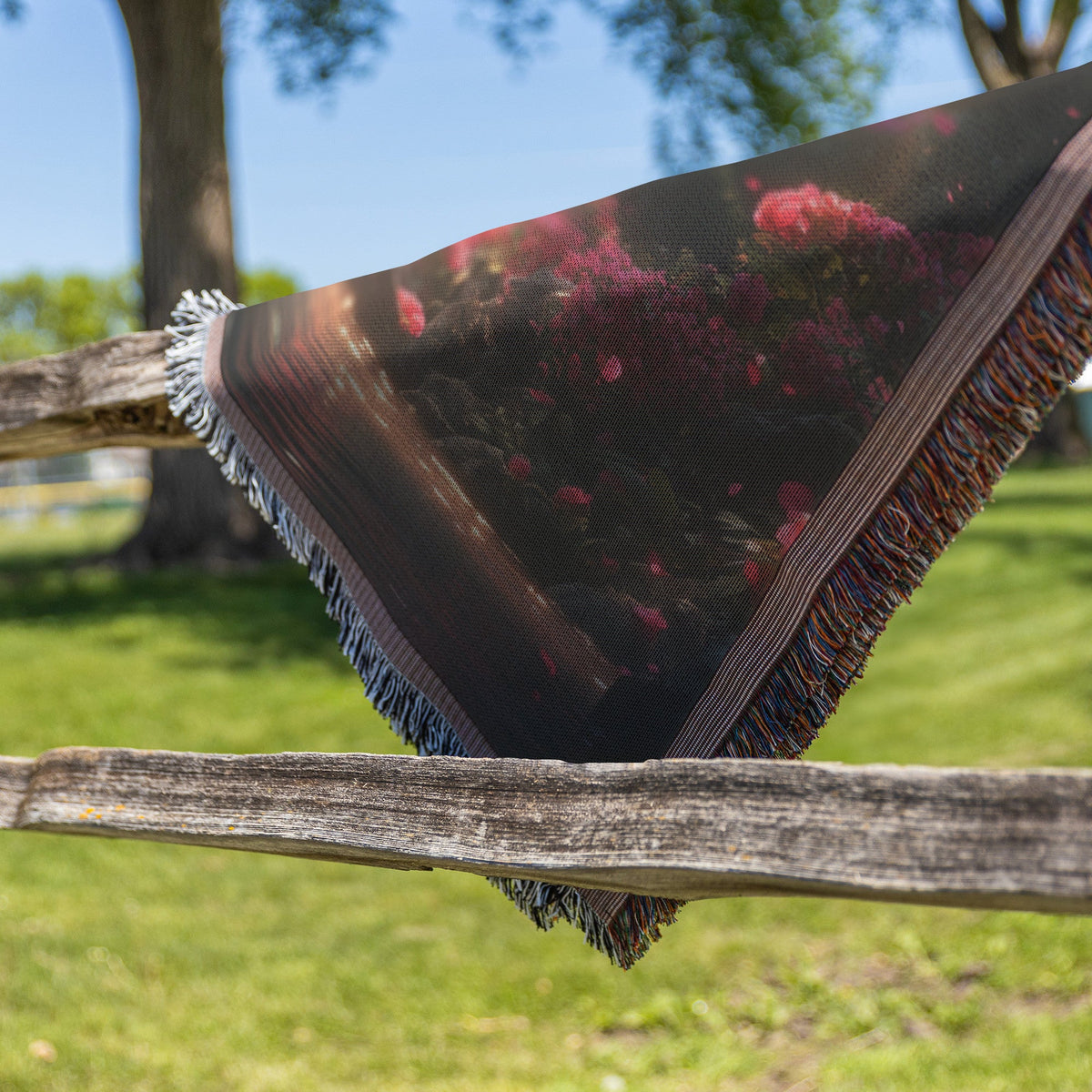 Blossom Falls Serenity Woven Throw Blanket - Awakening Righteousness