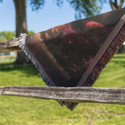 Blossom Falls Serenity Woven Throw Blanket - Awakening Righteousness
