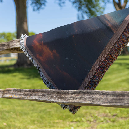 Celestial Reflection Woven Throw Blanket - Awakening Righteousness