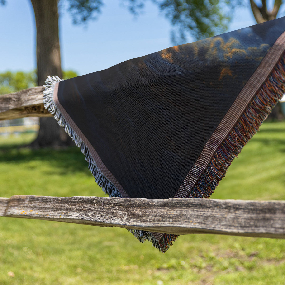 Celestial Tree of Life Under Starry Sky Woven Throw Blanket for Inspirational Home Decor and Cozy Comfort - Awakening Righteousness