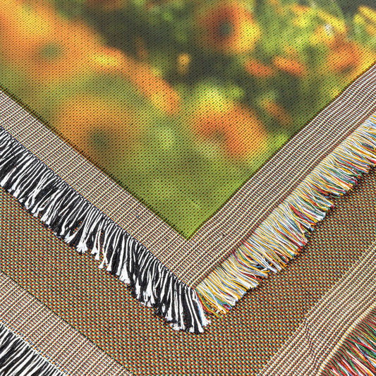 Child in Enchanted Forest Archway Woven Throw Blanket - Awakening Righteousness