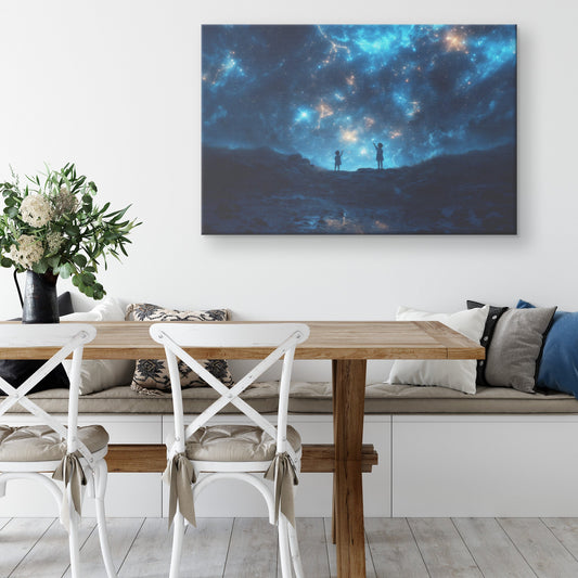 Children Reaching for the Stars in Faithful Wonder Christian Canvas Wall Art Decor - Awakening Righteousness