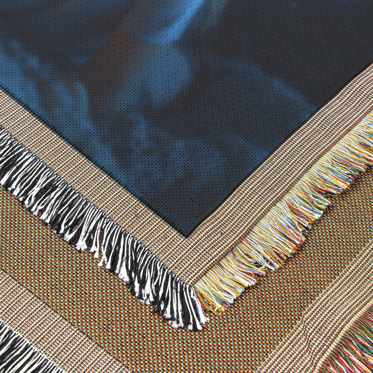 Children Stargazing Under Night Sky Woven Throw Blanket - Awakening Righteousness