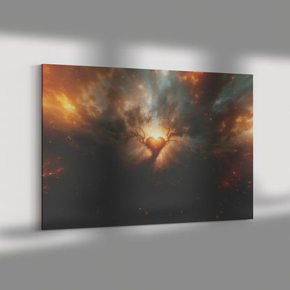 Circumcision of the Heart Glowing Tree with Radiant Light Vines and Canvas Wall Art Decor - Awakening Righteousness