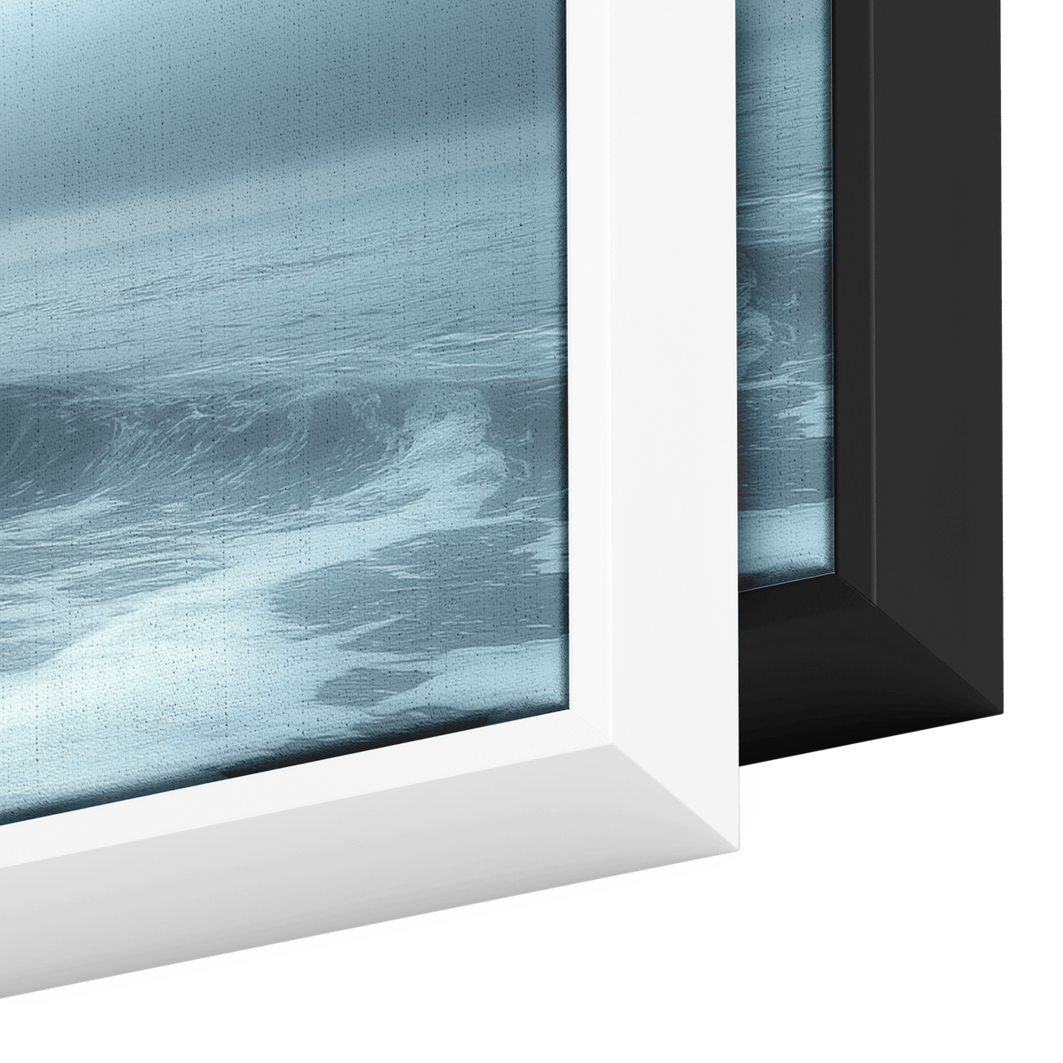 Coastline Scene Muted Gray Tones Rolling Waves Soft Sandy Shore Ultra High Definition Elegant Simplicity Panoramic Framed Canvas Wall Art - Awakening Righteousness