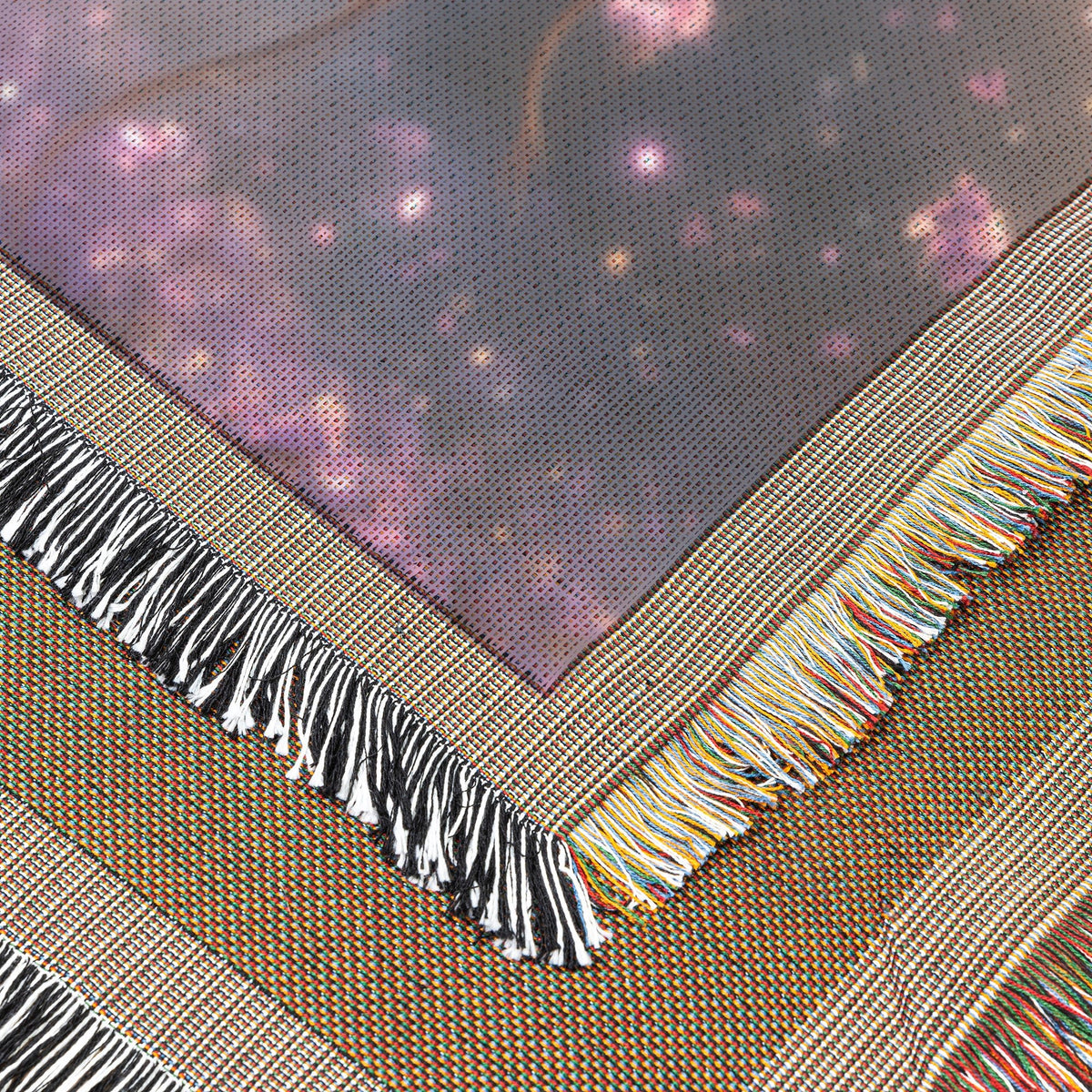 Divine Night Elf Woven Throw Blanket WoW Fantasy Art Holy Alliance Inspired Ethereal Beauty Home or Gift - Awakening Righteousness