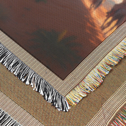 Egyptian Pyramids at Sunset Woven Throw Blanket - Awakening Righteousness