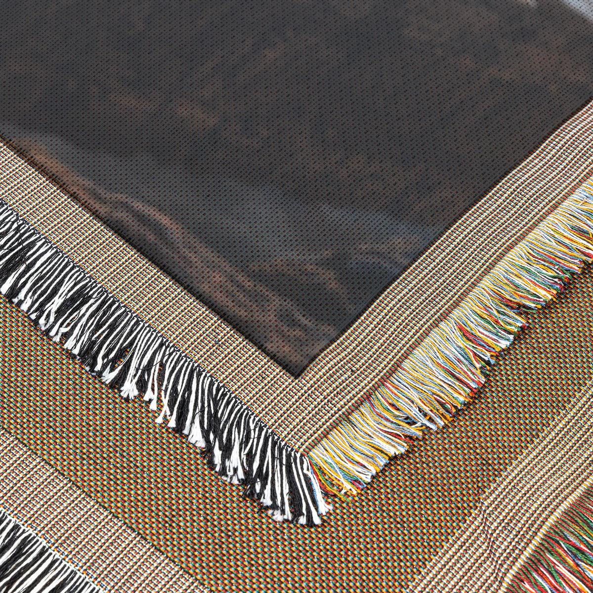 Flat Earth Firmament with Ancient Hieroglyphs Woven Throw Blanket - Awakening Righteousness