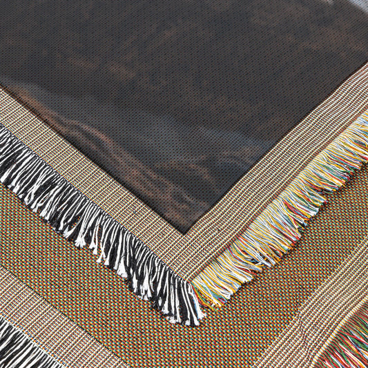 Flat Earth Firmament with Ancient Hieroglyphs Woven Throw Blanket - Awakening Righteousness