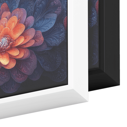 Floral Mandalas Geometric Symmetry Stained Glass Panoramic Framed Canvas Wall Art for Home and Office Decor - Awakening Righteousness