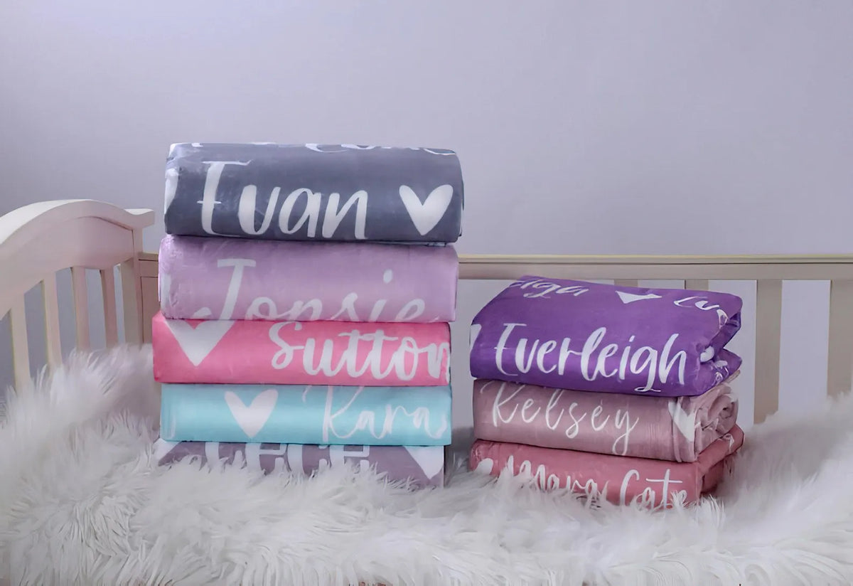 Personalized Name Blanket, Custom Baby Girl Gift Blanket, Baby Blanket, Kids Blanket, Personalized Christmas Gift
