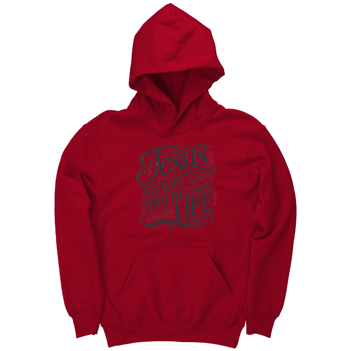 Kids Jesus Hoodie The Way The Truth The Life Christian Sweatshirt Faith Based Bible Verse Apparel Inspirational Gift for Girls and Boys - Awakening Righteousness