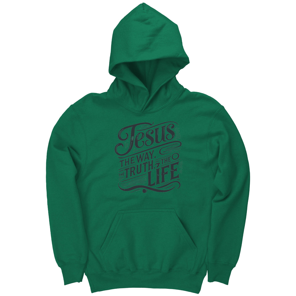 Kids Jesus Hoodie The Way The Truth The Life Christian Sweatshirt Faith Based Bible Verse Apparel Inspirational Gift for Girls and Boys - Awakening Righteousness