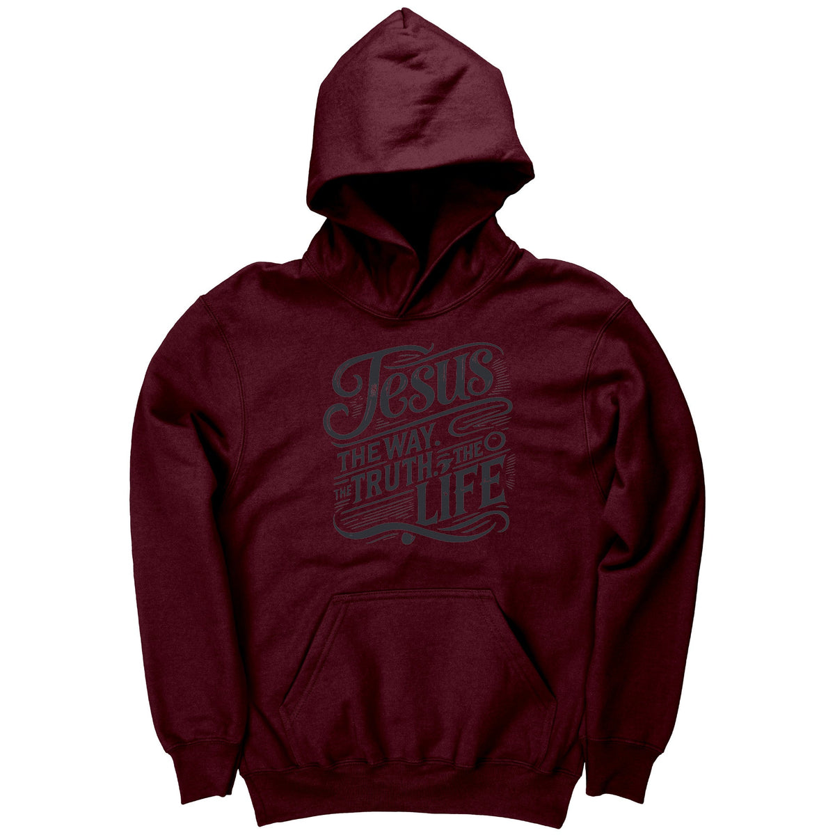 Kids Jesus Hoodie The Way The Truth The Life Christian Sweatshirt Faith Based Bible Verse Apparel Inspirational Gift for Girls and Boys - Awakening Righteousness