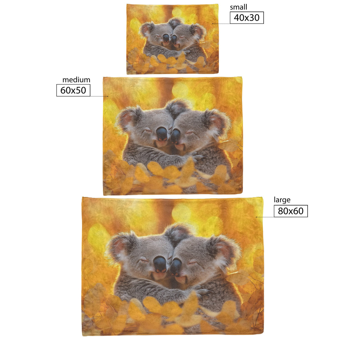 Koala Mother and Joey Resting Peacefully in Lush Tree with Sunlight Filtering Through Leaves Fleece Sherpa Blanket - Awakening Righteousness