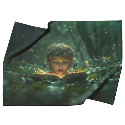 Magical Forest Tale Fleece Sherpa Blanket Soft Whimsical Nature Inspired Storytime Design - Awakening Righteousness