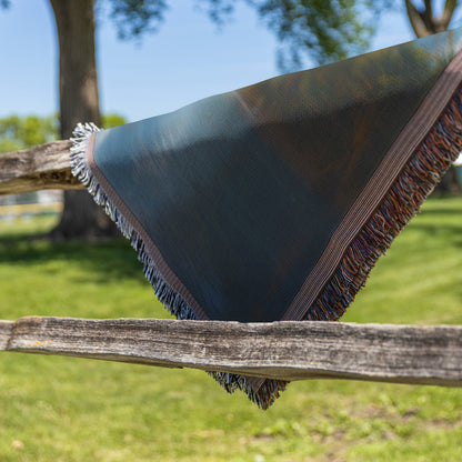 Majestic Nile River and Pyramids Cozy Woven Throw Blanket - Awakening Righteousness