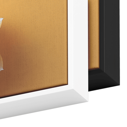 Minimalist Single Stem Floral Artwork Daffodil Thin Stem Pastel Yellow Background Ultra High Definition Hyper Detailed Minimalism Panoramic Framed Canvas Wall Art - Awakening Righteousness