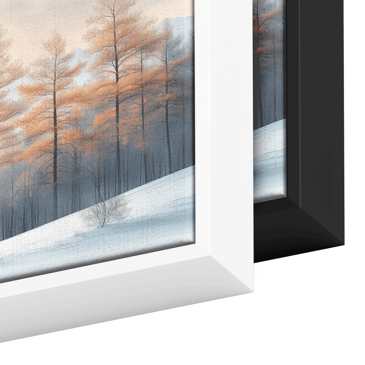 Muted Panoramic Illustration Gently Sloping Hills Sparse Tree Clusters Soft Brown Gray Tones Ultra High Definition Modern Minimalist Panoramic Framed Canvas Wall Art - Awakening Righteousness