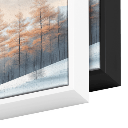 Muted Panoramic Illustration Gently Sloping Hills Sparse Tree Clusters Soft Brown Gray Tones Ultra High Definition Modern Minimalist Panoramic Framed Canvas Wall Art - Awakening Righteousness