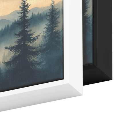 Muted Panoramic Illustration Gently Sloping Hills Sparse Tree Clusters Soft Brown Gray Tones Ultra High Definition Modern Minimalist Panoramic Framed Canvas Wall Art - Awakening Righteousness