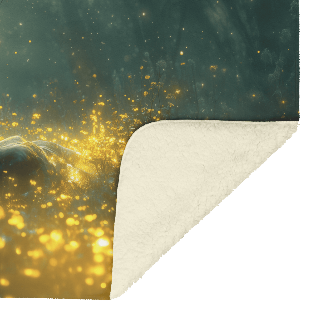 Night Elf Priest Fleece Sherpa Blanket Moonlit Forest Prayer Golden Light Stars Inspiring Majestic WoW Design - Awakening Righteousness