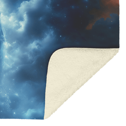 Night Elf Priest Fleece Sherpa Blanket Moonlit Robes Silver Mist Cosmic Reflections Serene Inspiring WoW Design - Awakening Righteousness