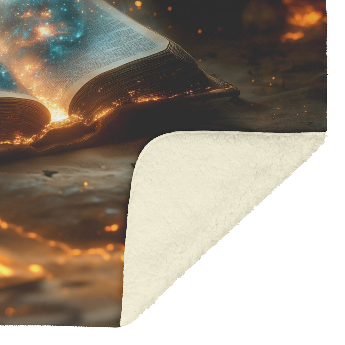 Open Glowing Bible Divine Wisdom Fleece Sherpa Blanket - Awakening Righteousness