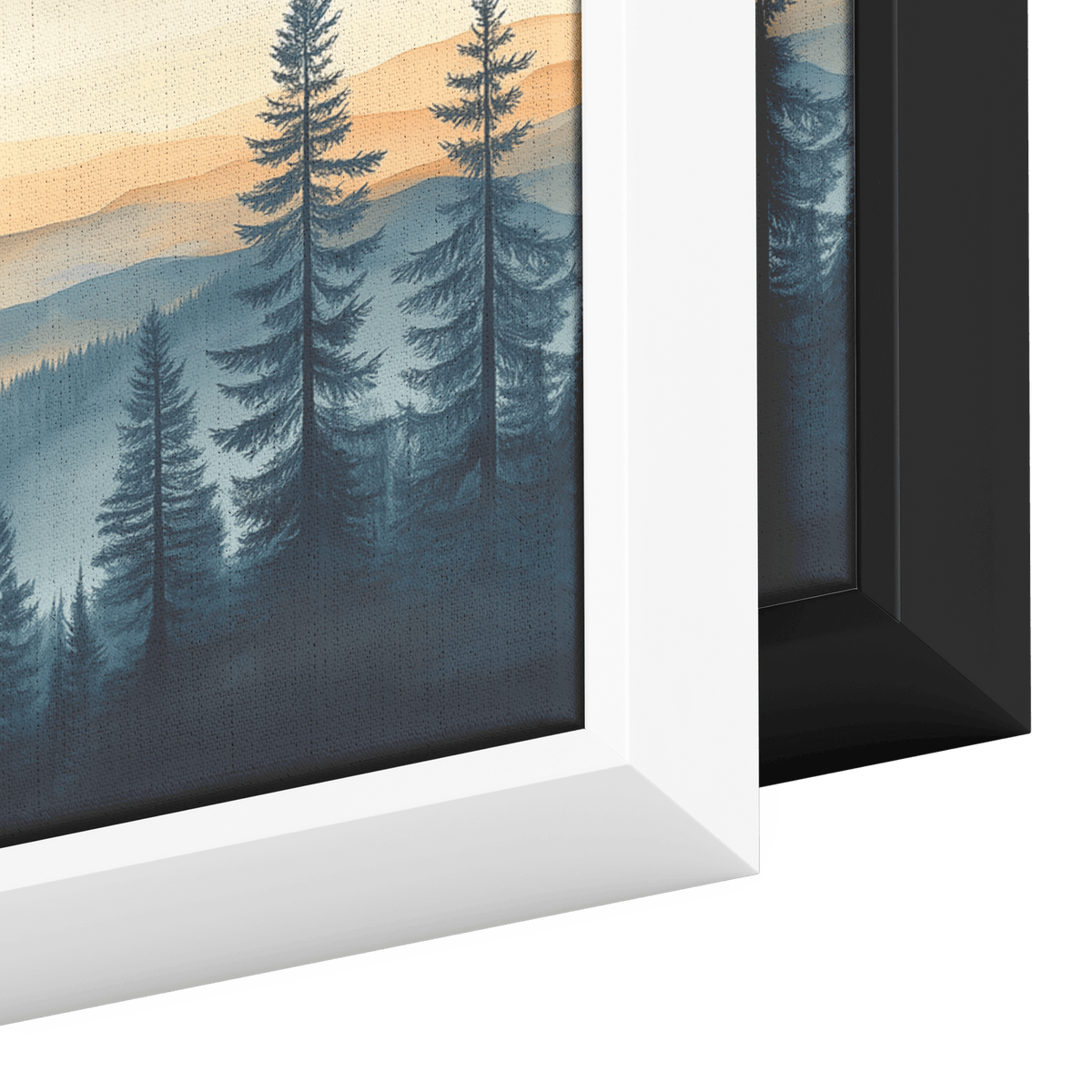 Panoramic Nature Illustration Rolling Hills Sparse Forests Minimalist Linework Soft Gray Beige Tones Ultra High Definition Serene Design Panoramic Framed Canvas Wall Art - Awakening Righteousness