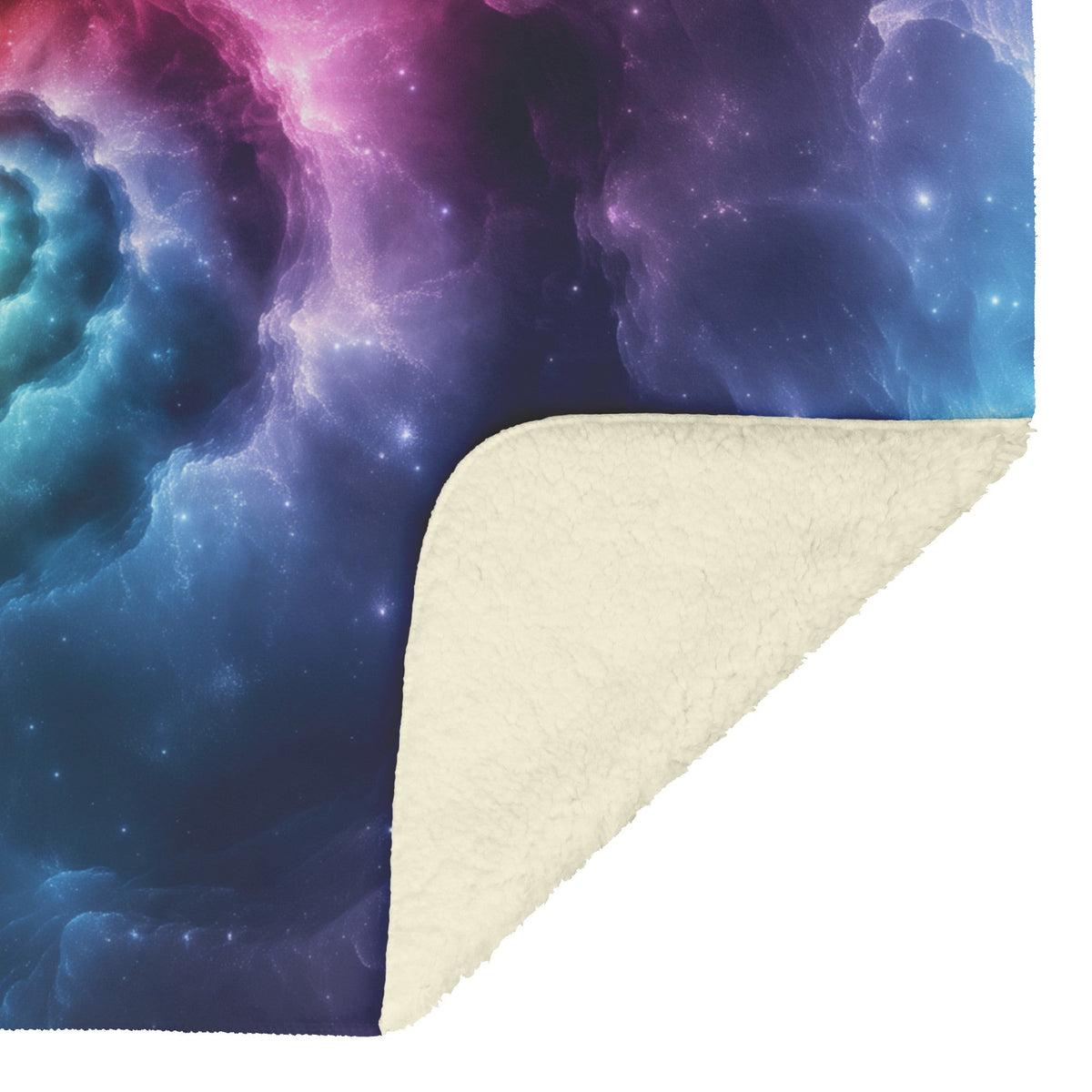 Rainbow Tie Dye Spiral with Bright Hues and Shimmering Light Trails Fleece Sherpa Blanket - Awakening Righteousness