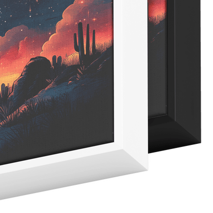 Retro Modern Pattern Crescent Moons Constellations Geometric Arches Desert Tones Ultra High Definition Panoramic Framed Canvas Wall Art - Awakening Righteousness