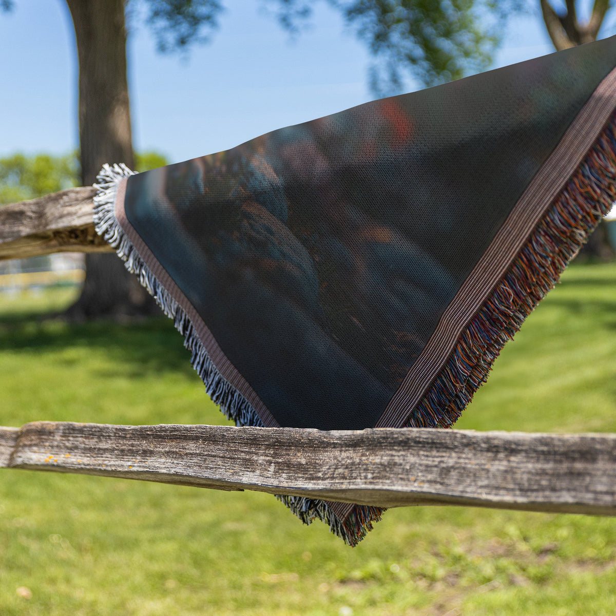 Stained Glass Cross Throw Blanket with Sunset Glow for Inspirational Christian Home Decor - Awakening Righteousness