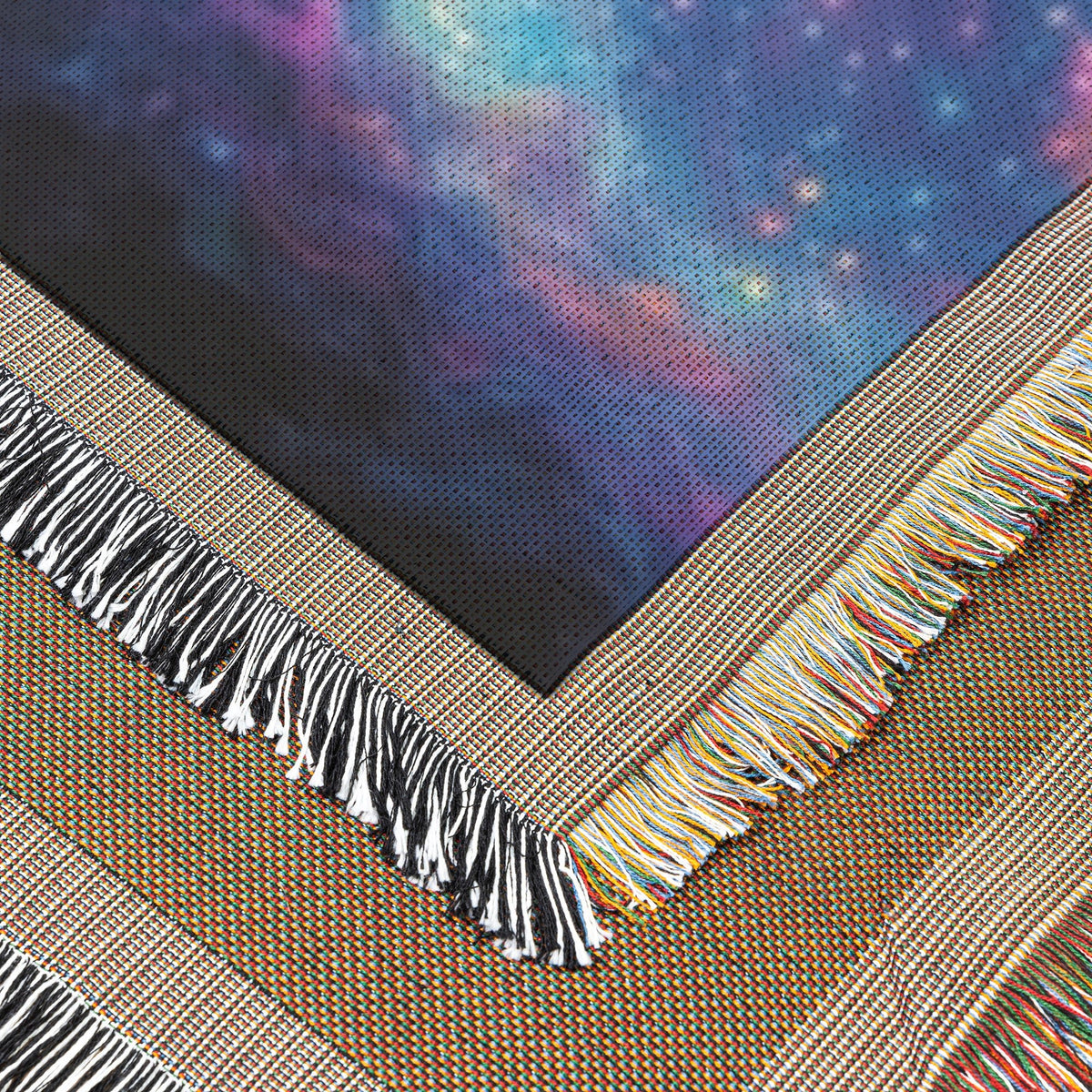 Starry Night Tree of Life Woven Throw Blanket Vibrant Celestial Christian Design - Awakening Righteousness