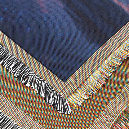 Starry Night Tree Reflection Woven Throw Blanket - Awakening Righteousness