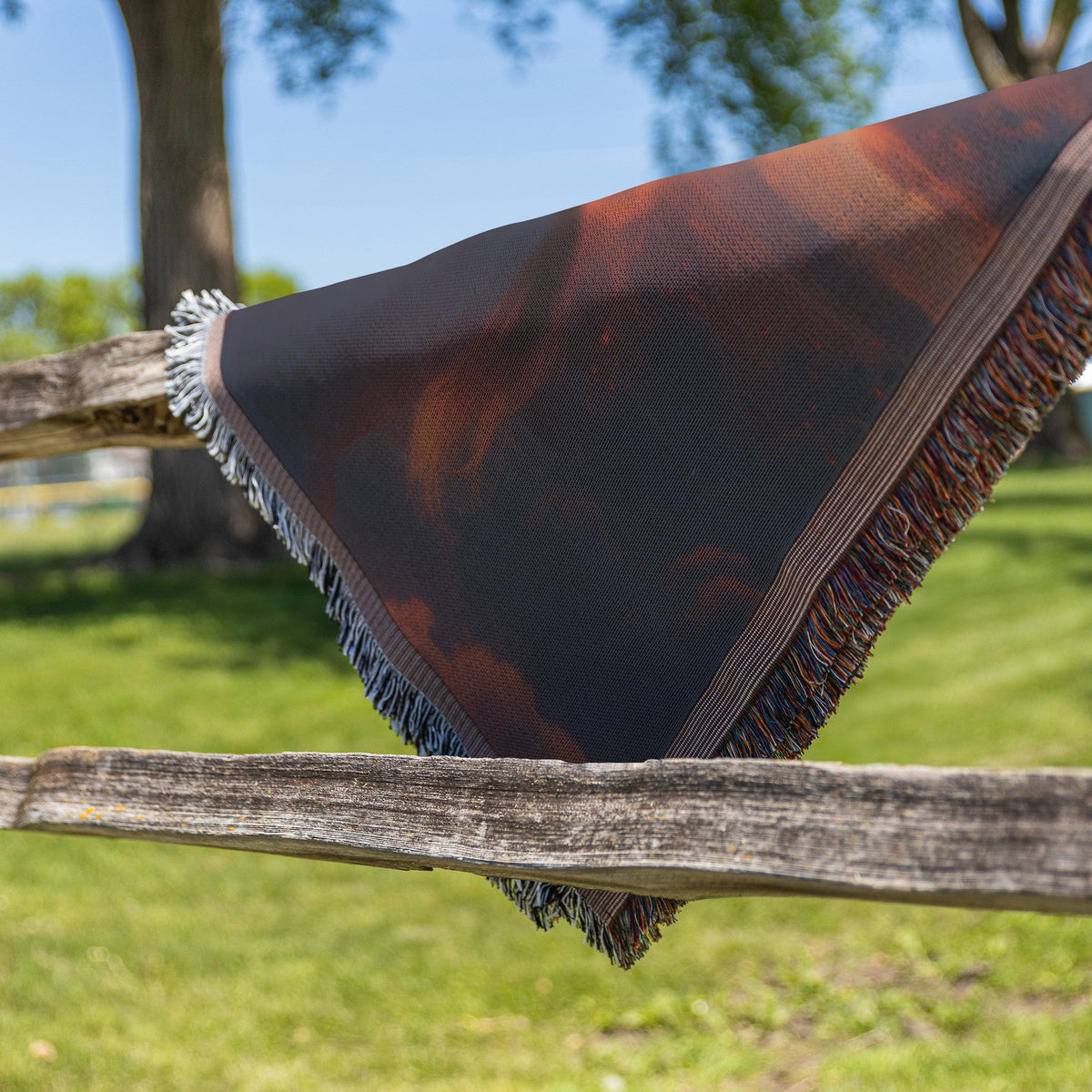 Starry sunset ocean silhouette woven throw blanket tranquil beach scene for peaceful home decor calming coastal landscape - Awakening Righteousness