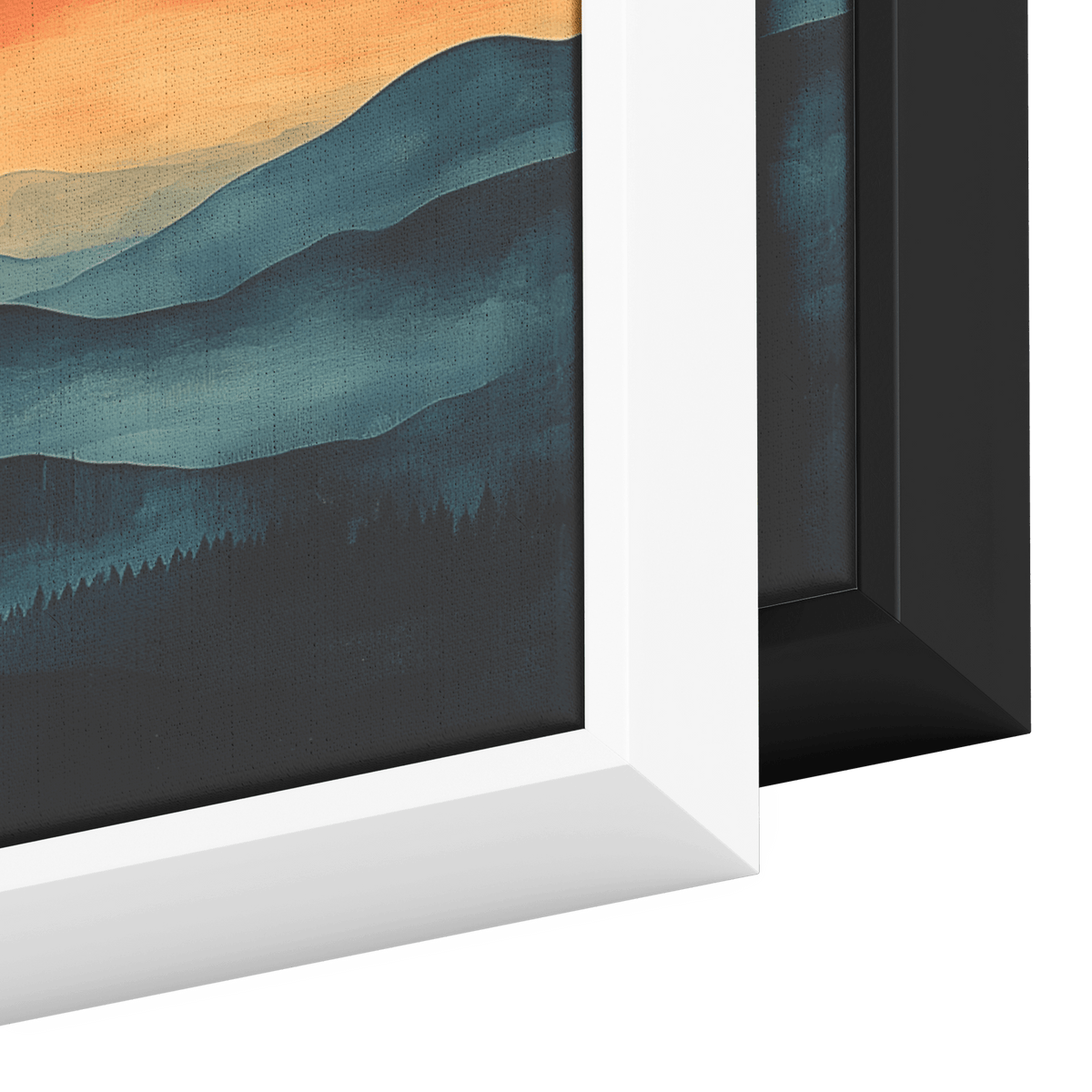Stylized Boho Artwork Sunburst Abstract Hills Warm Earthy Tones Ultra High Definition Soft Gradients Panoramic Framed Canvas Wall Art - Awakening Righteousness