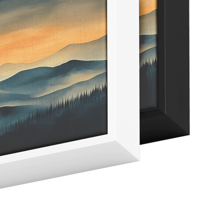 Stylized Boho Artwork Sunburst Abstract Hills Warm Earthy Tones Ultra High Definition Soft Gradients Panoramic Framed Canvas Wall Art - Awakening Righteousness