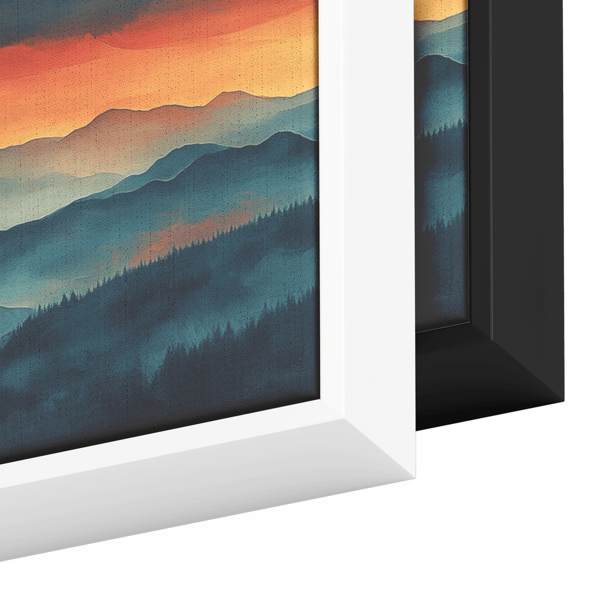 Stylized Boho Artwork Sunburst Abstract Hills Warm Earthy Tones Ultra High Definition Soft Gradients Panoramic Framed Canvas Wall Art - Awakening Righteousness