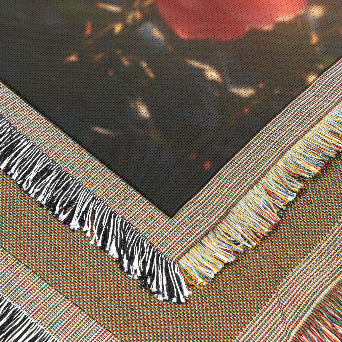 Sunlit Roses in Full Bloom with Soft Glowing Light Woven Throw Blanket for Home Decor - Awakening Righteousness