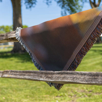 Vibrant Tropical Fish with Blue and Orange Scales Colorful Underwater Woven Throw Blanket for Nature and Ocean Lovers - Awakening Righteousness