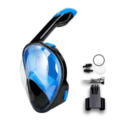 Full Face Scuba Diving Anti Fog Goggles With Camera Mount Underwater Snorkel Mask