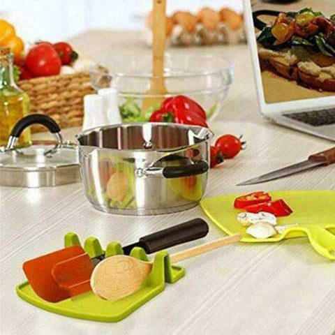Image of Silicone Utensil Rest Drip Pad Heat-Resistant Rack Shelf