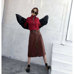 Zip Up Sweater Women Turtleneck