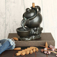 Cool Black Tea Pot with Cup Incense Burner